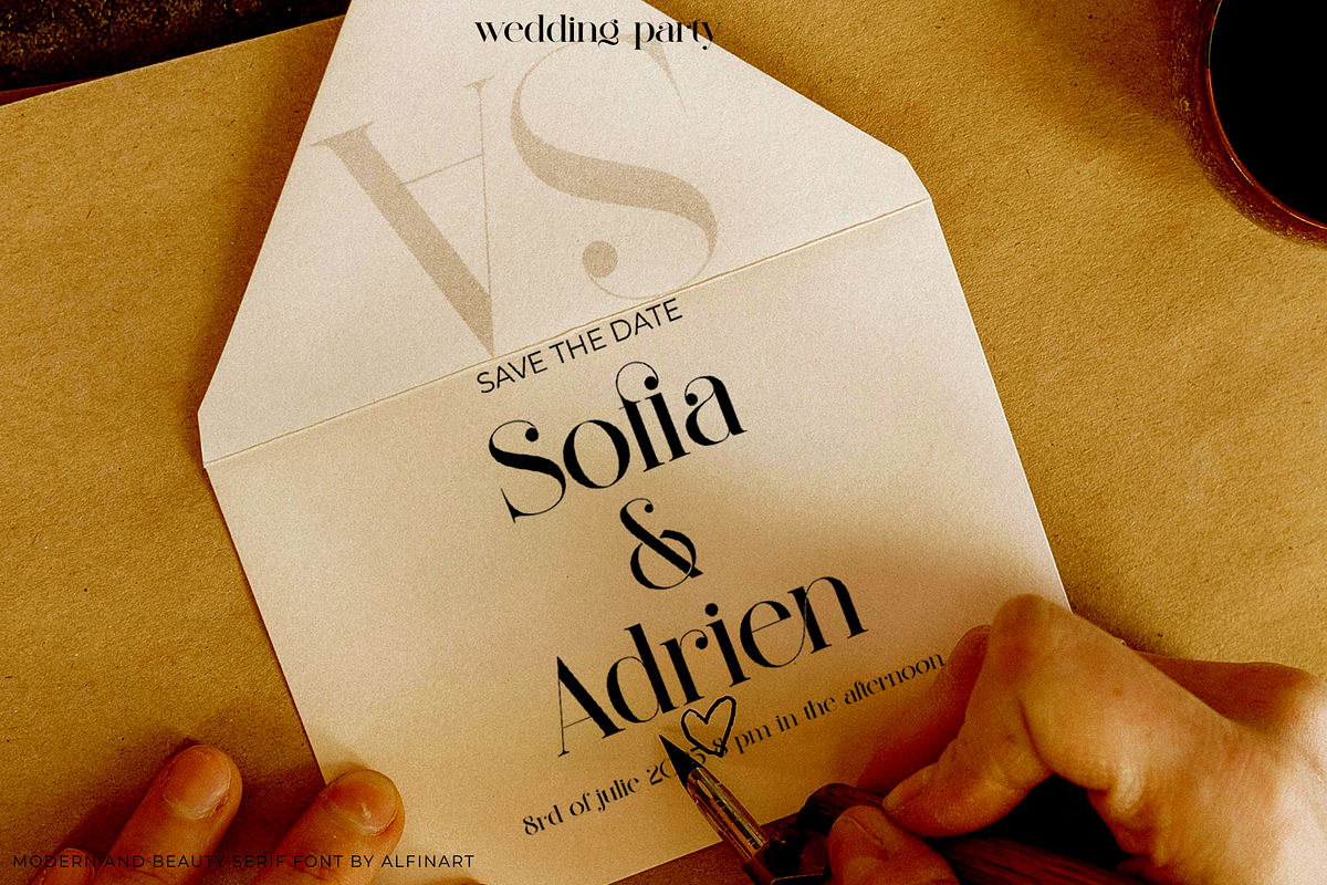 Braliga Elegant Ligature Serif, a Serif Font by Alfinart (Photo 9 of 11)