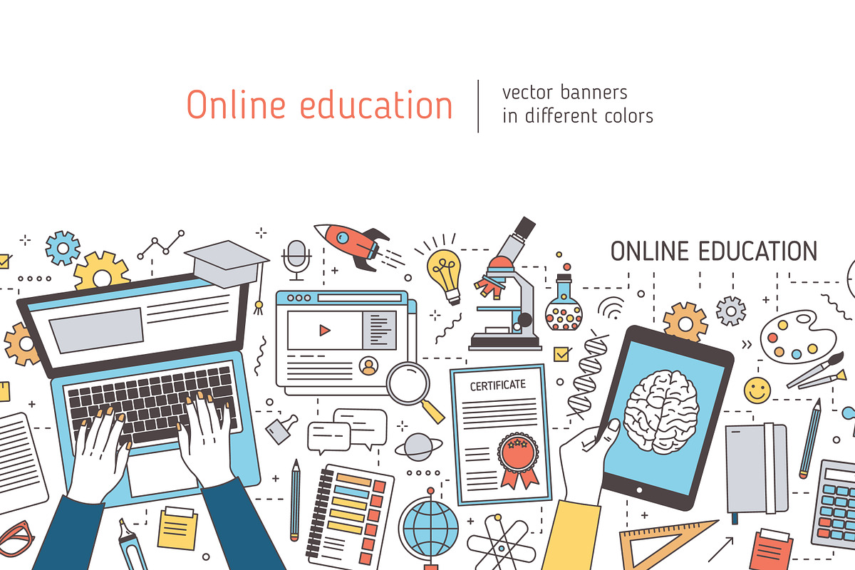 Online education banners, an Education Illustration by Good Studio (Photo 1 of 6)