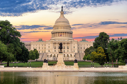 United States Capitol at sunrise