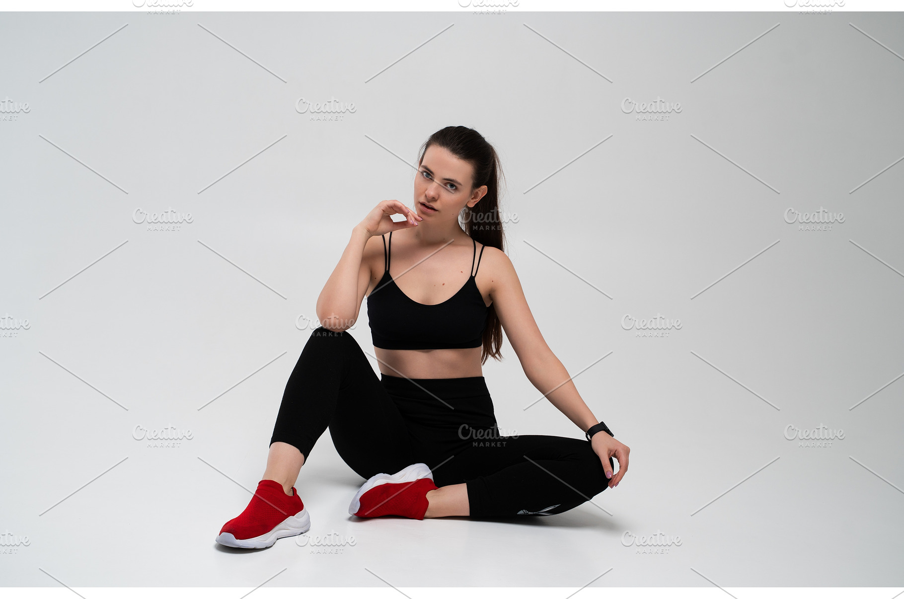 Young woman in black athletic, a Sports & Recreation Photo by volodymyrshtun13795