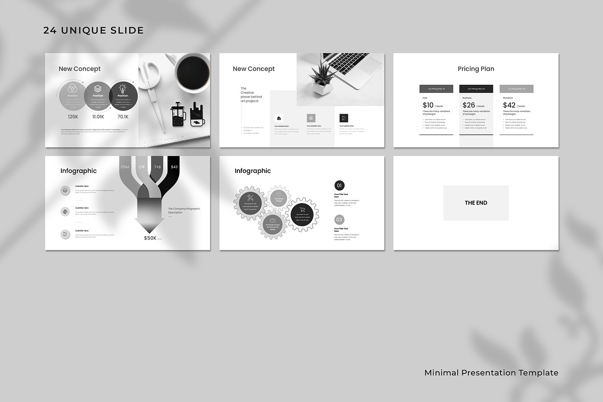 Minimal PowerPoint Presentation Temp preview 8
