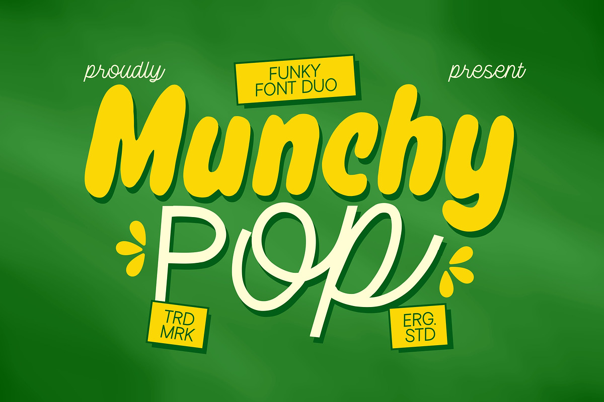 Munchy Pop - Funky Font Duo, a Sans Serif Font by ErgibiStudio (Photo 1 of 10)