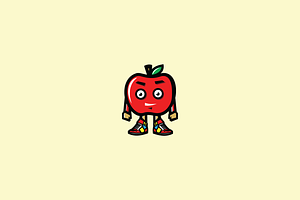 Swag Apple Mascot Vector