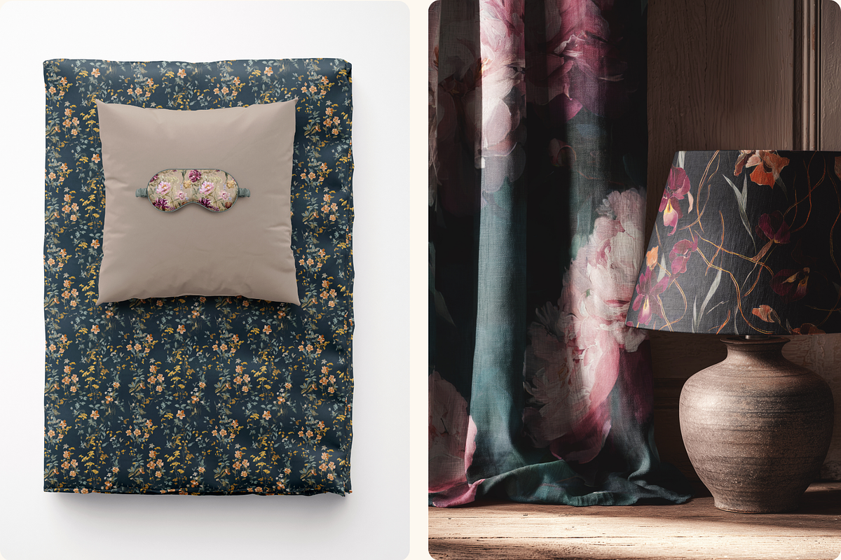 Dark Romance Moody Floral Patterns, a Pattern Graphic by Ninterints (Photo 10 of 17)
