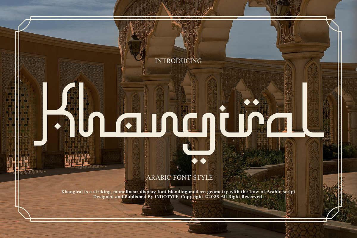 Khangiral - Monolinear Arabic Font, a Symbol Font by Indotype Foundry (Photo 1 of 10)