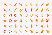 Autumn leaves and plants flat set, an Object Graphic by Vector_Art (Thumbnail 7 of 7)