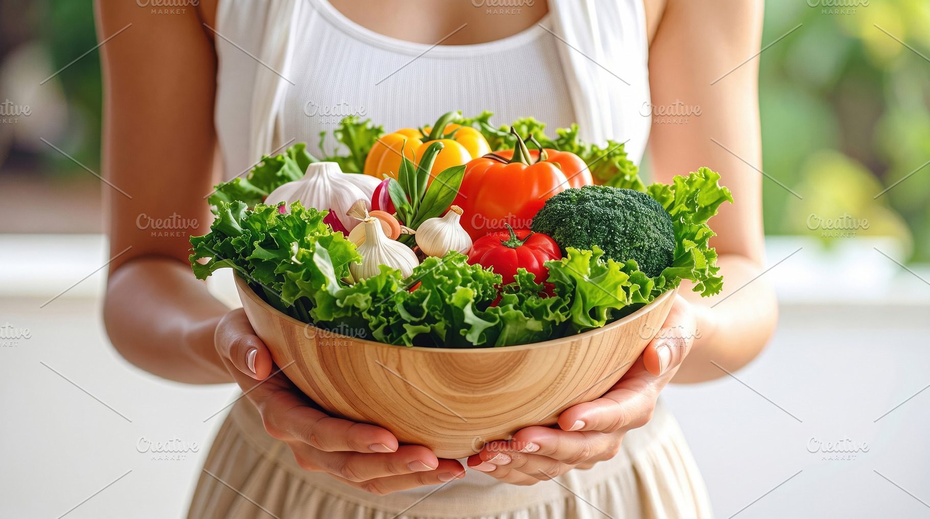 Woman Holding Bowl of Fresh Vegetables, a Food & Drink Photo by Davizro's Market