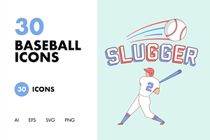 30 Baseball Icons