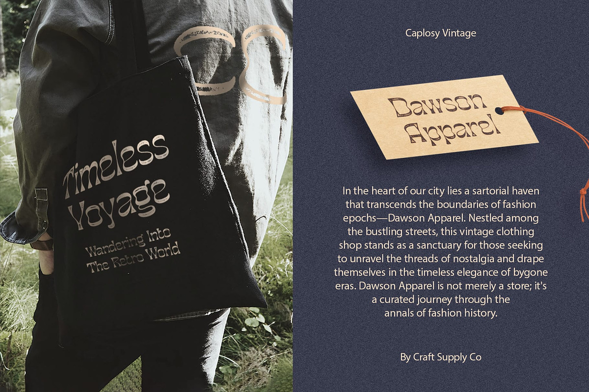 Caplosy Vintage, a Handwritten Font by Craft Supply Co. (Photo 6 of 8)