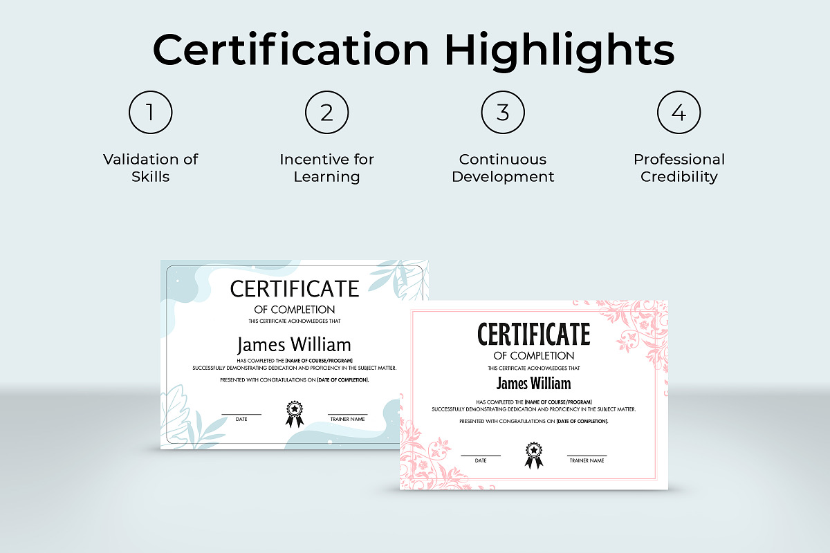 Certificate of Completion Template, a Print Template by Snapybiz (Photo 10 of 20)
