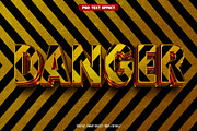 Danger 3D editable text effect, a Layer Style Add-On by Hello Muh (Thumbnail 1 of 2)
