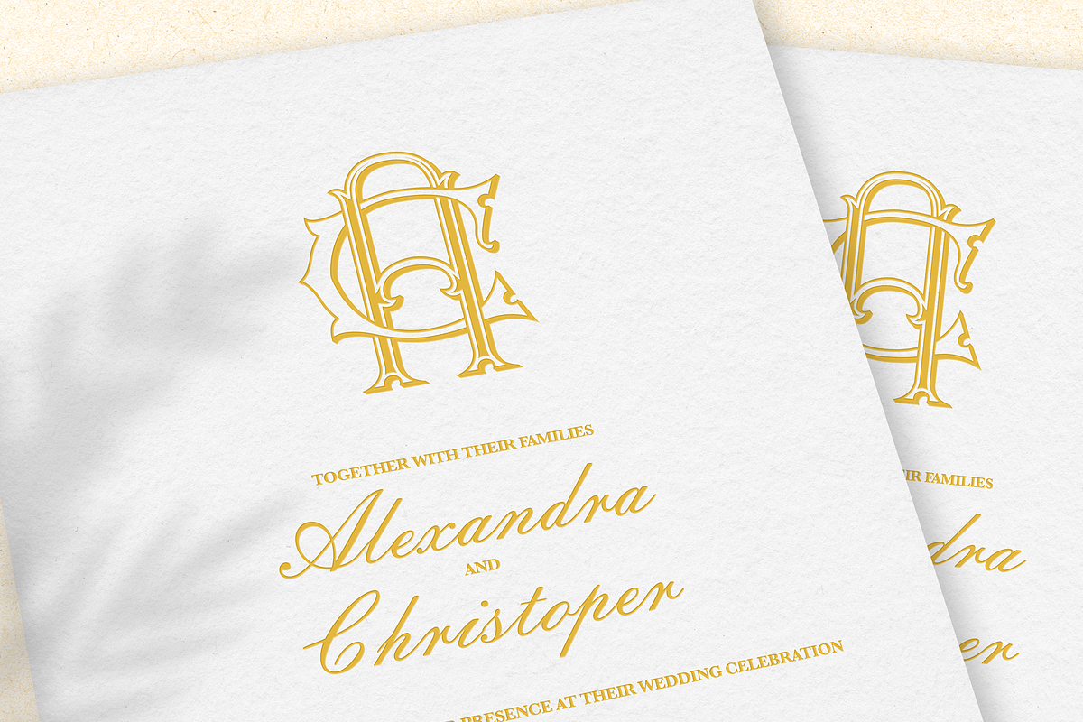 AC or CA Vintage Monogram Wedding, a Branding & Logo Template by Kaizla03 (Photo 2 of 6)
