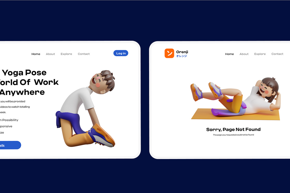 Yoga pose 3D Character pack, a Characters & Person 3D Model by orenjidesign (Photo 6 of 8)