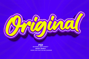 Orginal PSD 3d Editable Text Effec