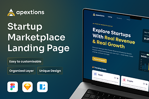 Apextions - Startup Marketplace Web, a Templates & Theme by Agensip Design Agency