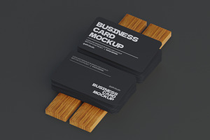 Rounded Business Card Mockups