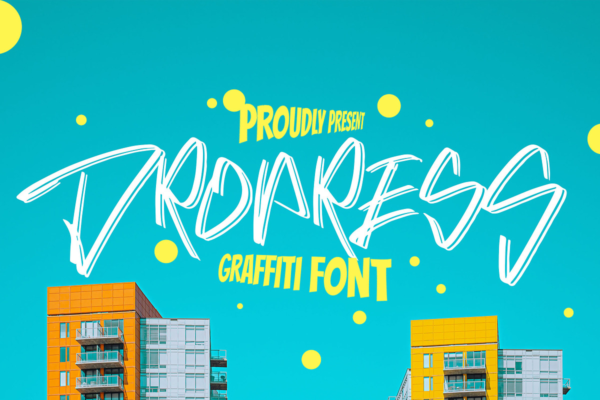 DROPRESS - Graffiti Font, a Symbol Font by NTC Graphic (Photo 1 of 9)
