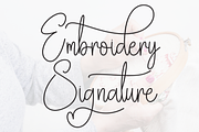 Embroidery Signature | Script Font, a Handwritten Font by Scratchones (Thumbnail 1 of 9)