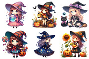 Cute Witch Clipart, an Illustration by Daily.Designs (Thumbnail 4 of 4)
