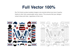 Barber Elements Vector Illustration