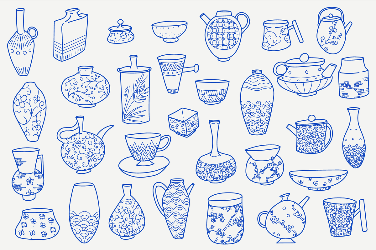 Ceramic Illustrations, a Decorative Illustration by Inkwell Supply Co (Photo 1 of 8)