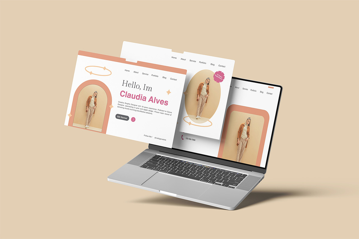 Laptop Screen Website Mockup, a Device Mockup by Amigos__46 (Photo 2 of 5)