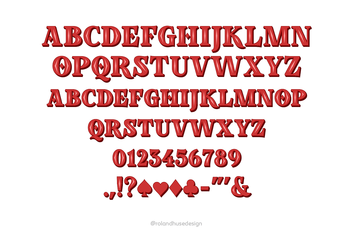 Poker In October Layered Color Font preview 6