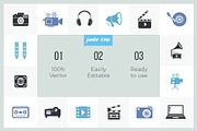 Multimedia Glyph Icon V2, a Solid Icon by Jumbo Icons (Thumbnail 2 of 5)