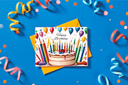 Printable Birthday Greeting Card,7x5, a Card Template by Print Haven (Thumbnail 2 of 5)