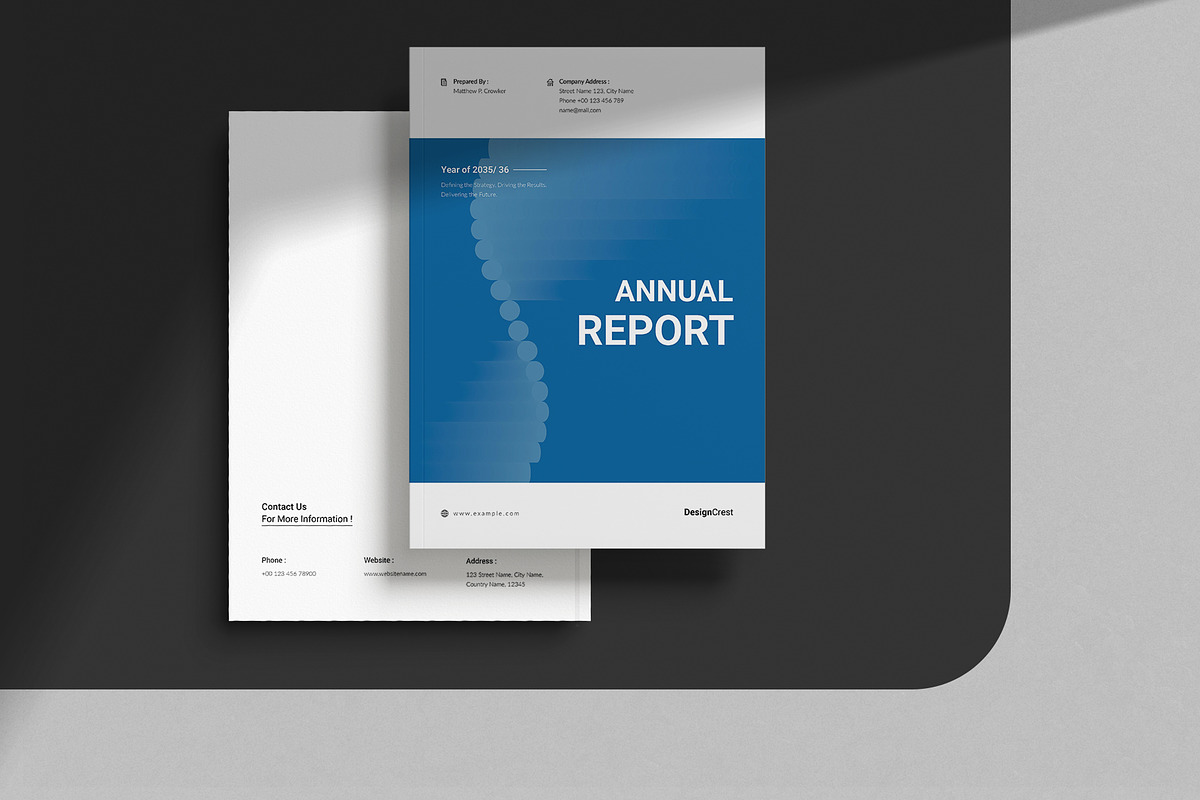Annual Report Template, a Brochure Template by DesignCrest (Photo 11 of 14)
