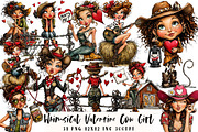 Whimsical Valentine Cow Girl Clipart, an Illustration by OK Design (Thumbnail 1 of 6)