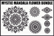 Mystic Mandala Flower Bundle, an Illustration by Creativeshirt (Thumbnail 1 of 9)