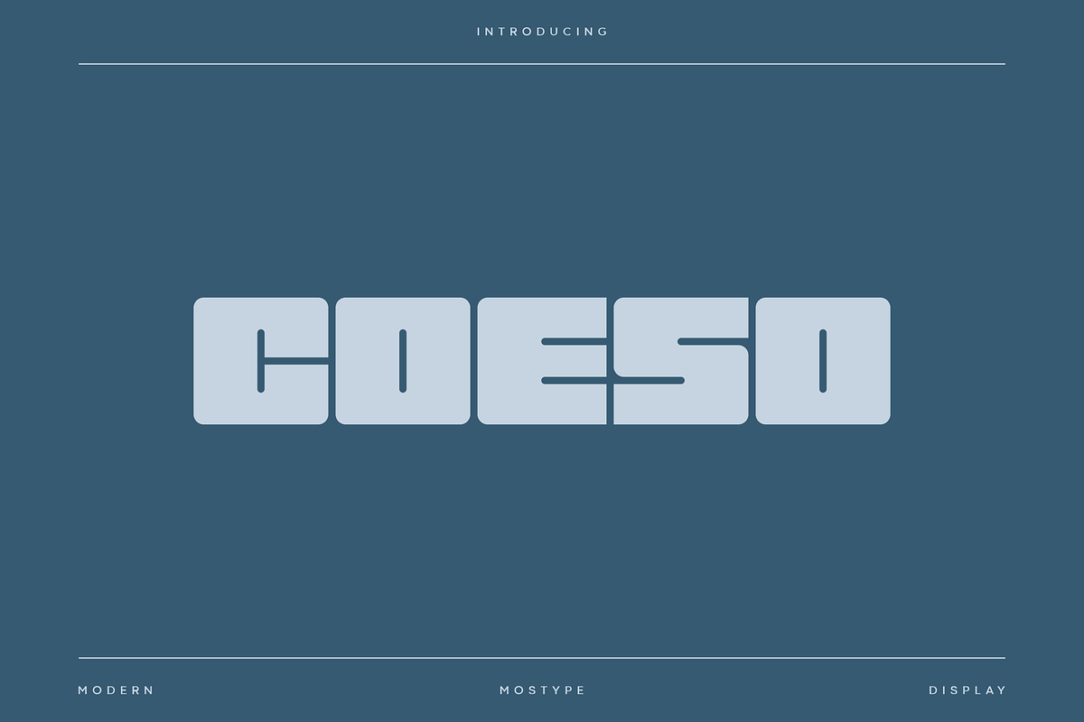 Coeso - Modern Condensed Typeface, a Font by Letterna (Photo 1 of 4)
