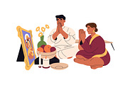 People pray. Different religions set, a Person Illustration by PaperTrident (Thumbnail 2 of 7)
