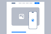 Website Landing Page Wireframe, a Landing Page Template by CreativeShaper (Thumbnail 2 of 6)