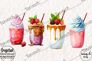 Watercolor Smoothies clipart Part 2, a Food Illustration by TanuschArts (Thumbnail 2 of 5)