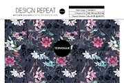 Dark Blooms - Seamless Patterns, a Pattern Graphic by texvogue (Thumbnail 2 of 10)
