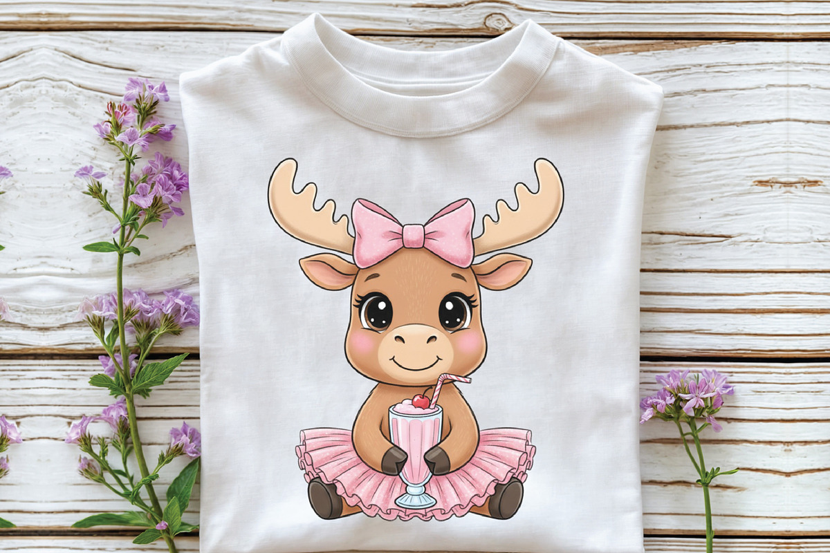 Cute Valentine Moose PNG Sublimation, an Illustration by CraftArtStudio (Photo 3 of 4)