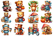 Cute Bear Character in Autumn Season, an Illustration by Dream Creation (Thumbnail 3 of 4)