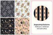 Boho New Year Seamless Patterns, a Pattern Graphic by TheClipAtelier (Thumbnail 3 of 3)
