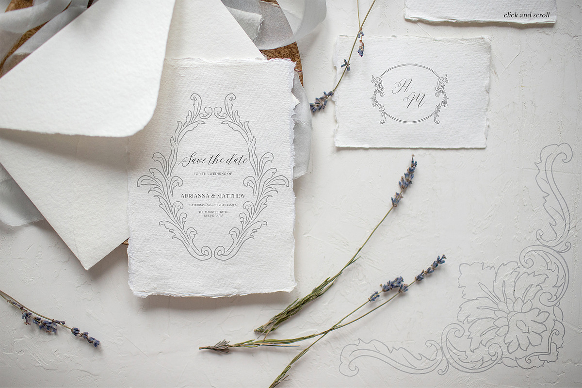 Ornamental Wedding Frames & Crests, an Illustration by Backyard Rose (Photo 2 of 11)