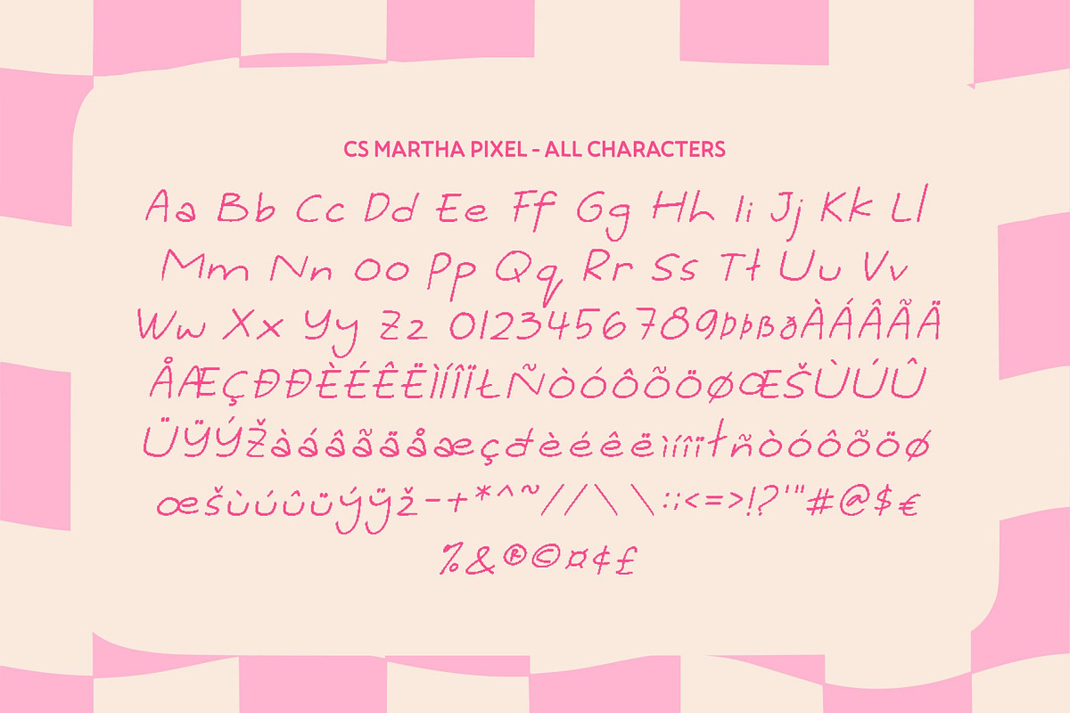 CS Martha Pixel, a Handwritten Font by Craft Supply Co. (Photo 8 of 8)