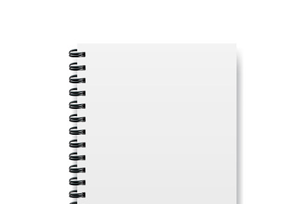 Realistic notebook template 