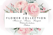 WATERCOLOR BUNDLE Peonies & Roses, an Illustration by ollalya (Thumbnail 39 of 101)