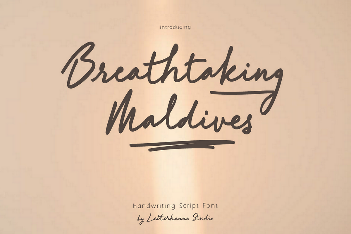 Breathtaking Maldives Font, a Handwritten Font by Letterhanna Studio (Photo 1 of 13)