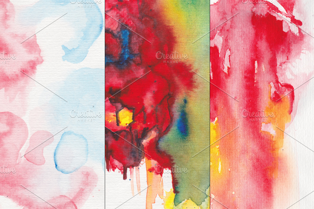 High Res Watercolor Textures preview 4