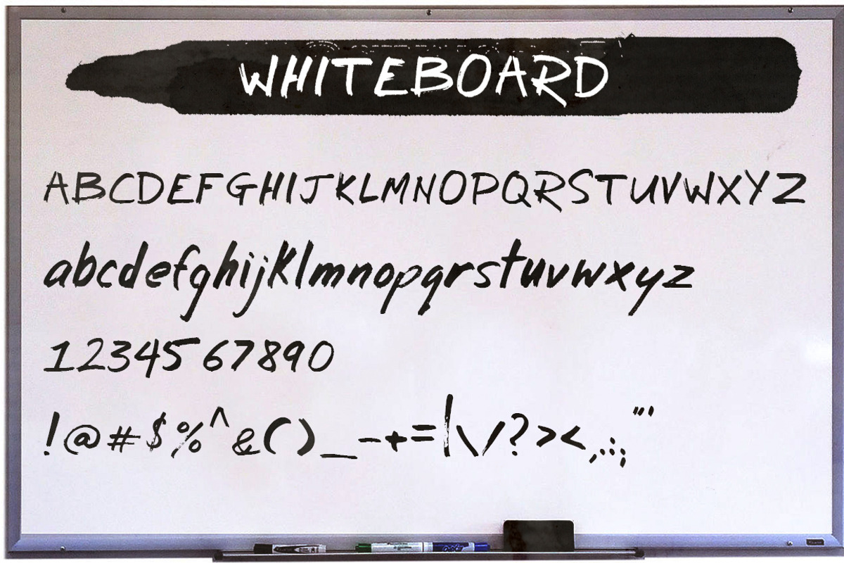 Whiteboard Font preview 2