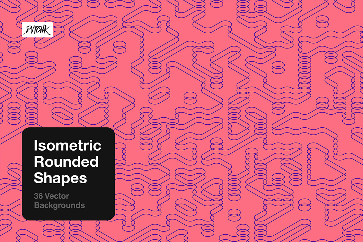 Isometric Rounded Shapes, a Background Graphic by dvtchk (Photo 15 of 15)