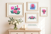 Lotus - Watercolor Clipart Set, an Illustration by NataliMiasStore (Thumbnail 8 of 8)