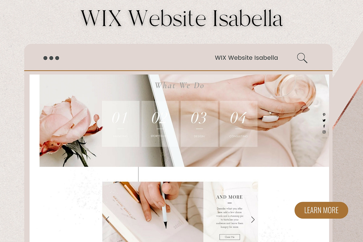 WIX Website Template Isabella, a Wix Template by Brand & Palms (Photo 3 of 6)